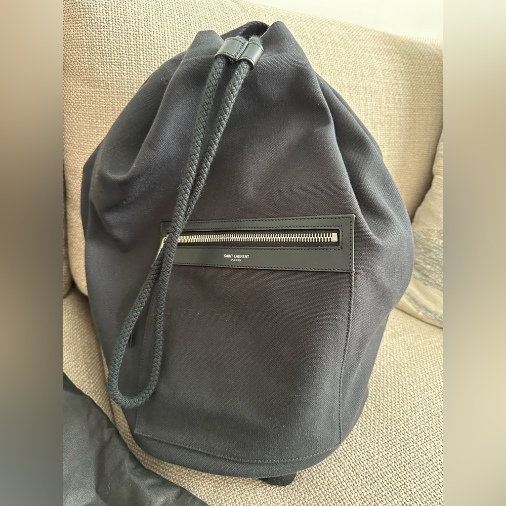 Saint Laurent Canvas City Sailor Sling Bag